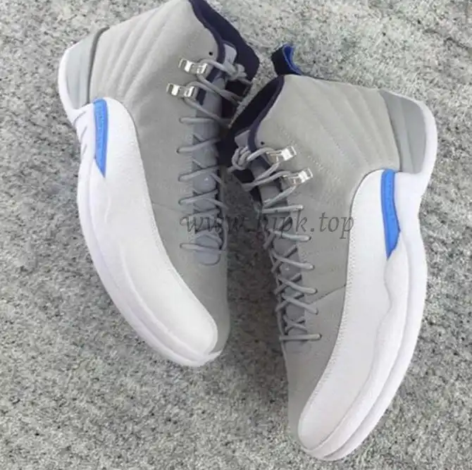 Authentic Air Jordan 12 GS Grey Blue