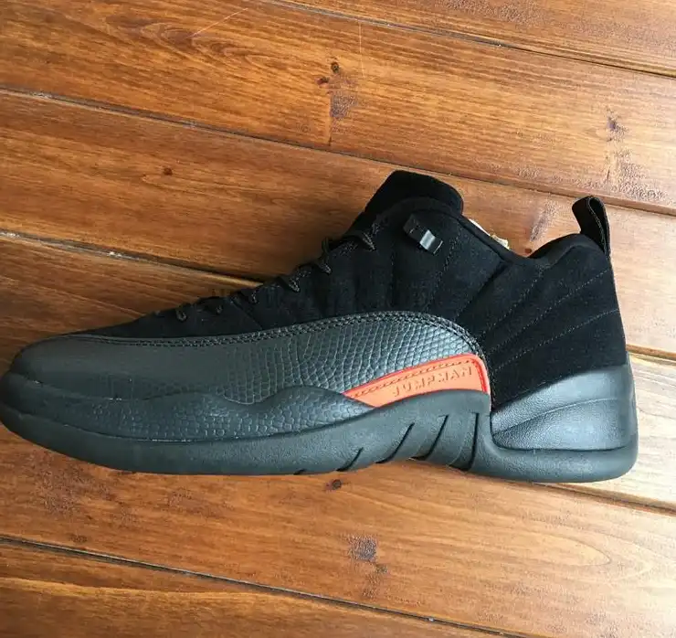 Authentic Air Jordan 12 Low BlackMax Orange