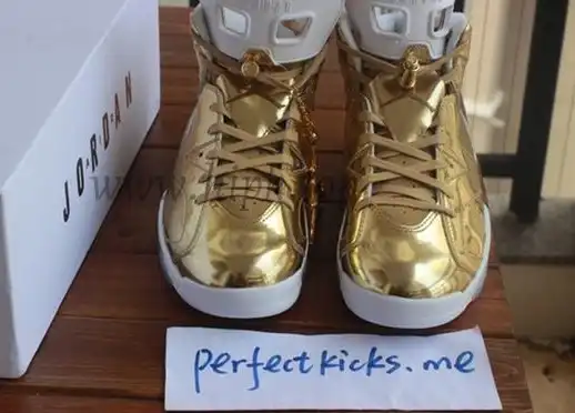 Authentic Air Jordan 6 Gold Pinnacle