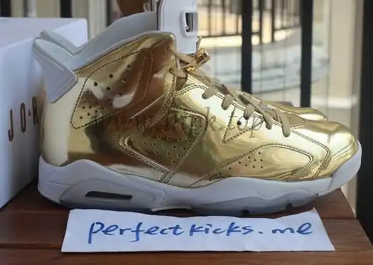 Authentic Air Jordan 6 Gold Pinnacle