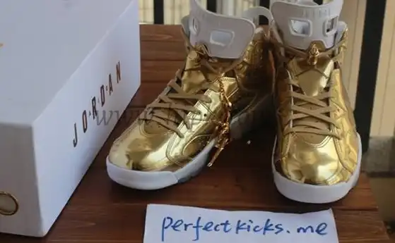 Authentic Air Jordan 6 Gold Pinnacle