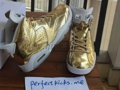 Authentic Air Jordan 6 Gold Pinnacle