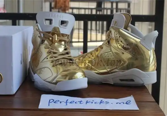 Authentic Air Jordan 6 Gold Pinnacle