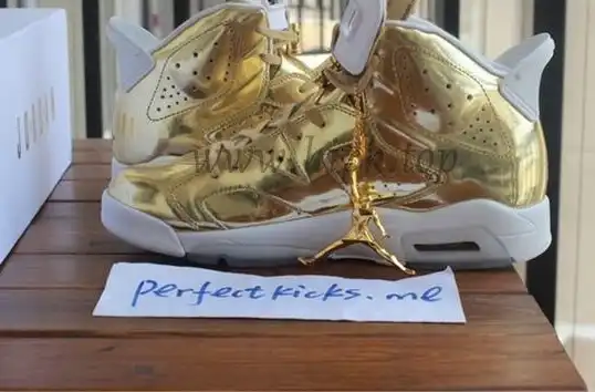 Authentic Air Jordan 6 Gold Pinnacle