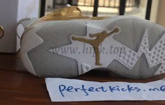 Authentic Air Jordan 6 Gold Pinnacle