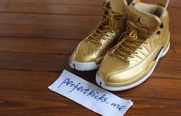 Authentic Air Jordan 12 Gold Pinnacle