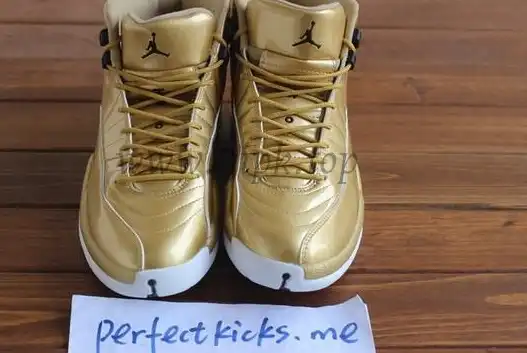 Authentic Air Jordan 12 Gold Pinnacle