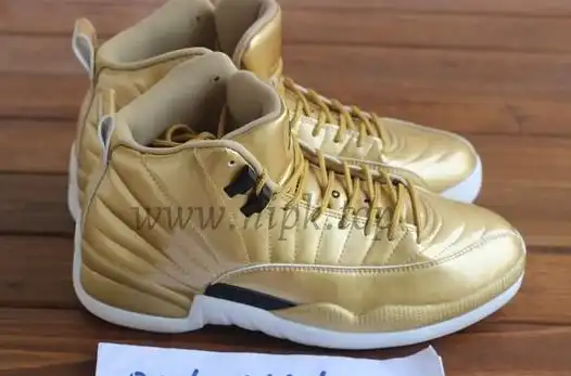 Authentic Air Jordan 12 Gold Pinnacle