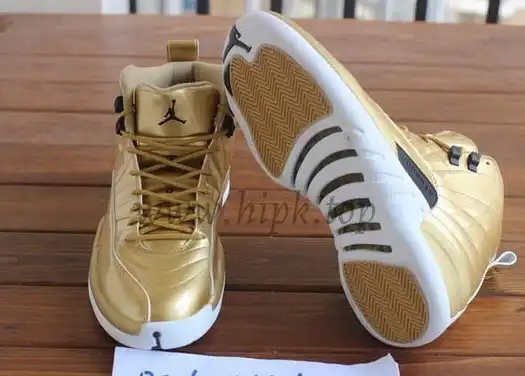 Authentic Air Jordan 12 Gold Pinnacle