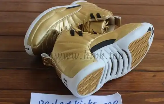 Authentic Air Jordan 12 Gold Pinnacle