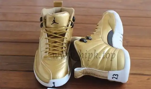 Authentic Air Jordan 12 Gold Pinnacle