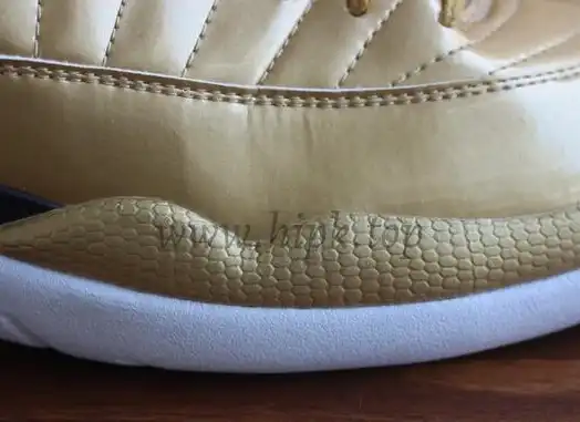 Authentic Air Jordan 12 Gold Pinnacle