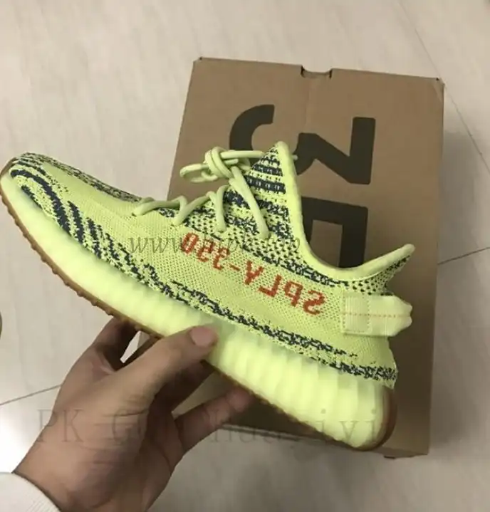 PK God Yeezy 350 V2 Semi Frozen Yellow Raw Steel WITH REAL PREMEKNIT FROM HUAYIYI WHICH OFFER PRIMEKNIT TO ADIDAS DIRECTLY