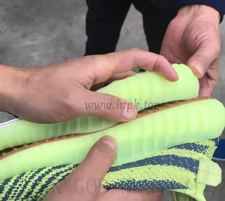 PK God Yeezy 350 V2 Semi Frozen Yellow Raw Steel WITH REAL PREMEKNIT FROM HUAYIYI WHICH OFFER PRIMEKNIT TO ADIDAS DIRECTLY