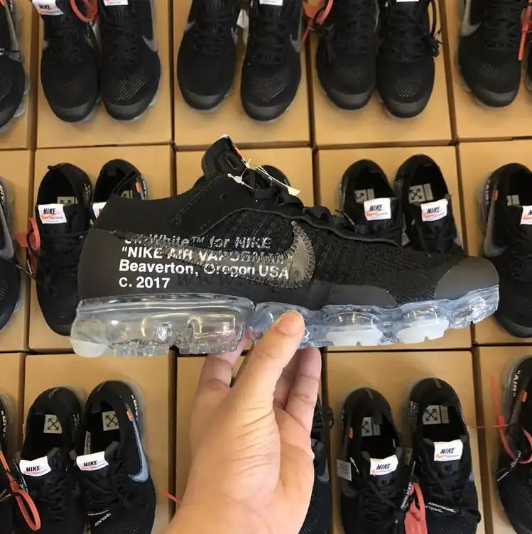 PK God OFF–WHITE x Nike Air VaporMax “Black” ready to ship