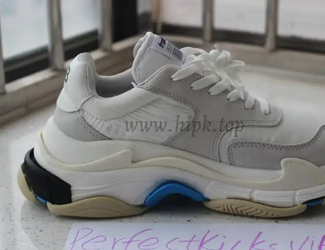 God Paris Triple S Trainers White Blue Black BB