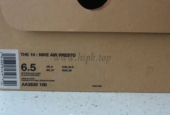 God OFF White Presto 2.0 White The Ten retail versionready