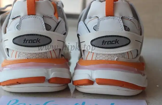 PK God exclusive Balencia Paris Track SneakersWhite Orange best version ready to ship