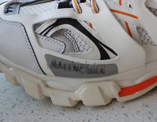 PK God exclusive Balencia Paris Track SneakersWhite Orange best version ready to ship