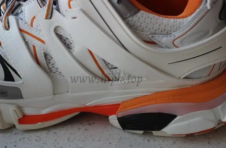 PK God exclusive Balencia Paris Track SneakersWhite Orange best version ready to ship