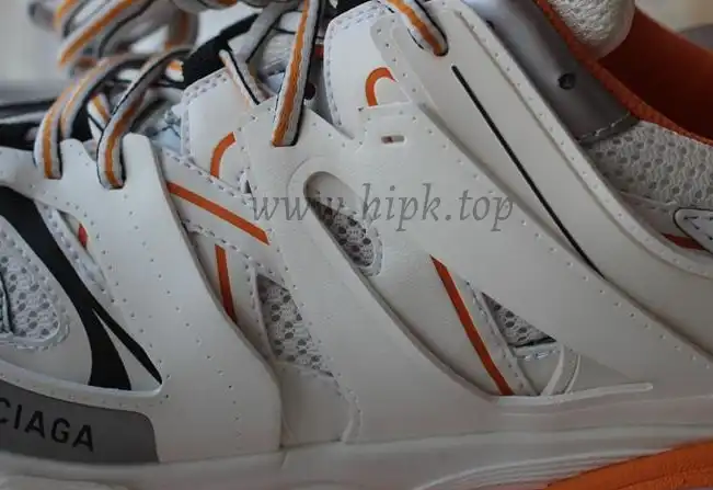 PK God exclusive Balencia Paris Track SneakersWhite Orange best version ready to ship