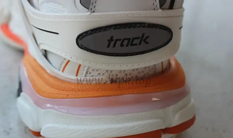 PK God exclusive Balencia Paris Track SneakersWhite Orange best version ready to ship