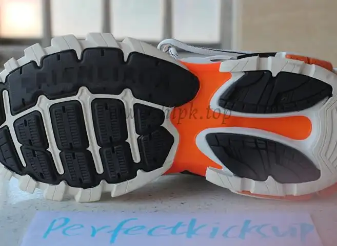 PK God exclusive Balencia Paris Track SneakersWhite Orange best version ready to ship