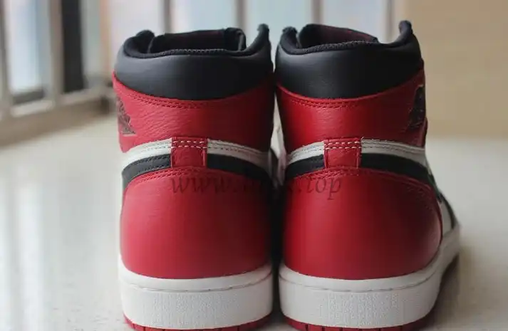 PK GOD AIR JORDAN 1 BRED TOE BEST VERSION THE ONLY CORRECT RETAIL LEATHER IN THE MARKET