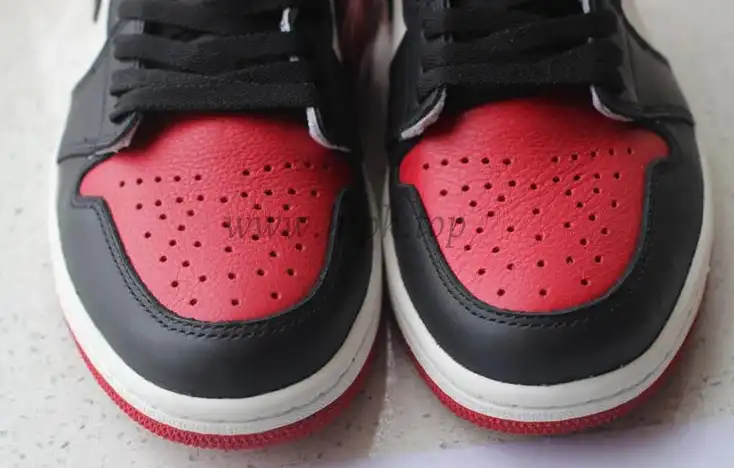 PK GOD AIR JORDAN 1 BRED TOE BEST VERSION THE ONLY CORRECT RETAIL LEATHER IN THE MARKET