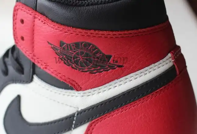 PK GOD AIR JORDAN 1 BRED TOE BEST VERSION THE ONLY CORRECT RETAIL LEATHER IN THE MARKET