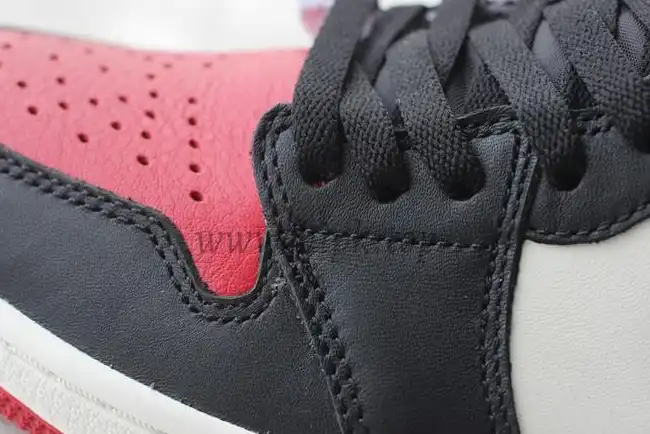 PK GOD AIR JORDAN 1 BRED TOE BEST VERSION THE ONLY CORRECT RETAIL LEATHER IN THE MARKET