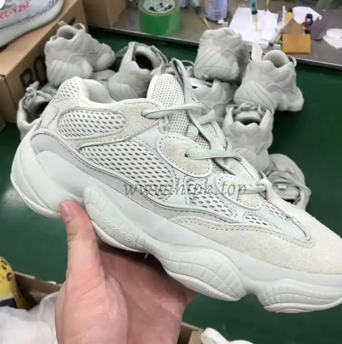 God Yeezy 500 Salt EE7287 retail sample version ready