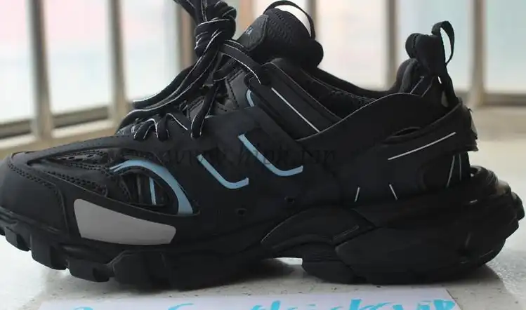 PK God exclusive Balencia Paris Track Sneakers Black Blue letter best version ready to ship