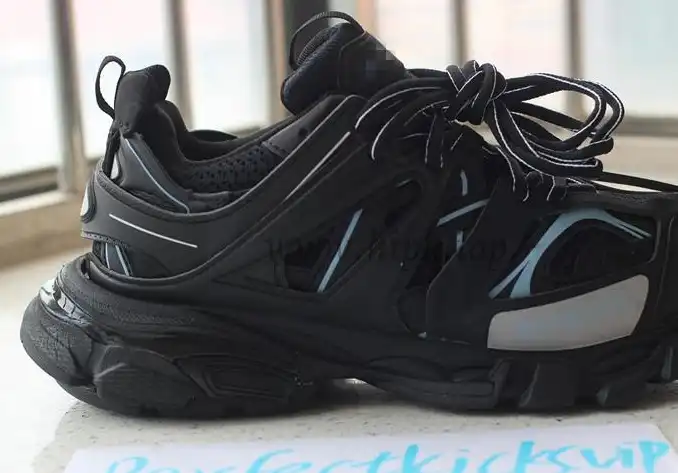 PK God exclusive Balencia Paris Track Sneakers Black Blue letter best version ready to ship