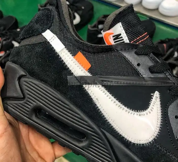 Pk God off white X air max 90 black aa7293-001 retail materials ready to ship