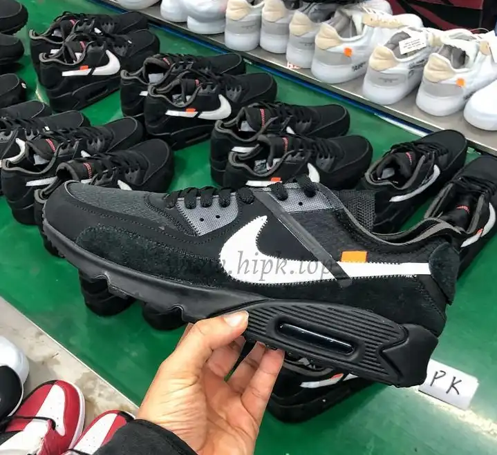 Pk God off white X air max 90 black aa7293-001 retail materials ready to ship