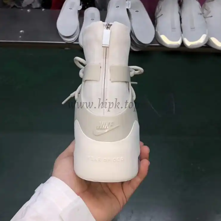 EXCLUSIVE RETAIL PK GOD NIKE AIR FEAR OF GOD 1 LIGHT BONE BLACK AR4237-002 READY TO SHIP