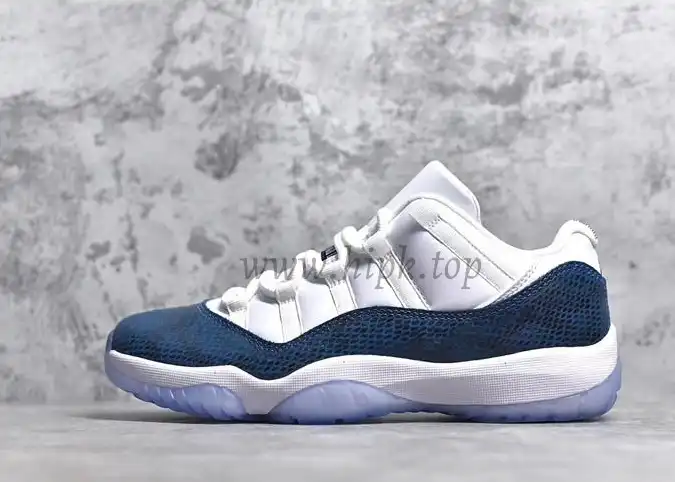 PK GOD Air Jordan Retro XI 11 LOW Navy Blue Snakeskin real snakeskin ready to ship