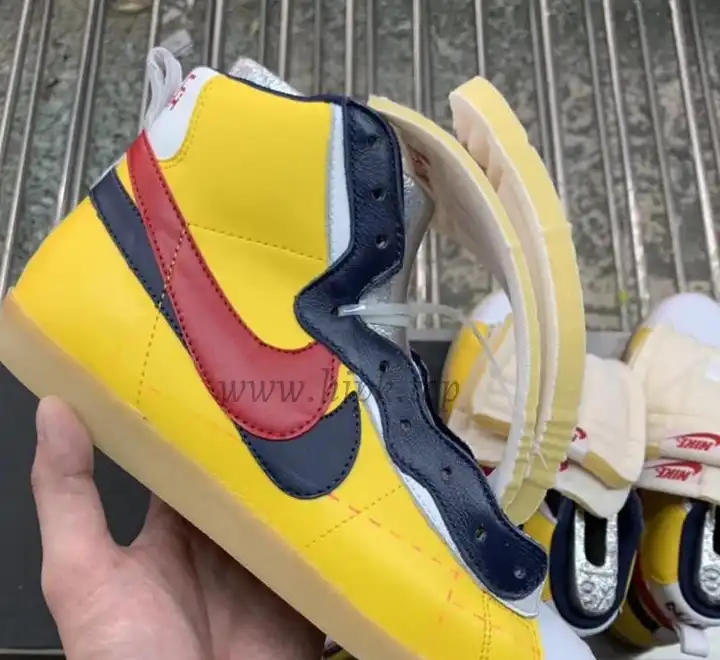 PK God exclusive Nike Sacai Blazer Hi Snow Beach MID yellow with real materails ready to ship