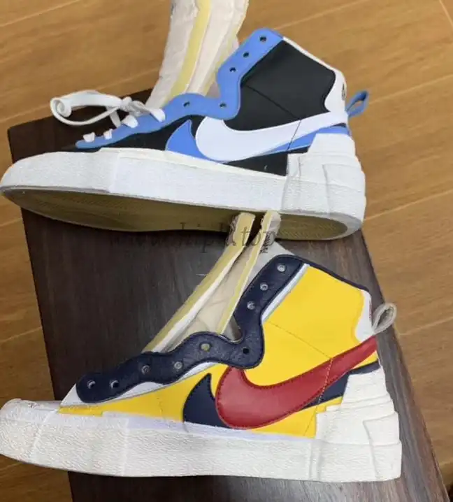 PK God exclusive Nike Sacai Blazer Hi Snow Beach MID yellow with real materails ready to ship