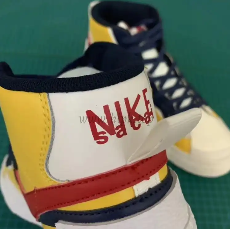 PK God exclusive Nike Sacai Blazer Hi Snow Beach MID yellow with real materails ready to ship