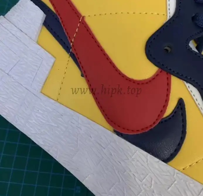 PK God exclusive Nike Sacai Blazer Hi Snow Beach MID yellow with real materails ready to ship