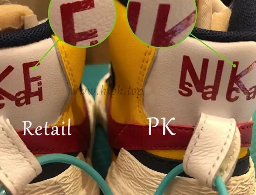 PK God exclusive Nike Sacai Blazer Hi Snow Beach MID yellow with real materails ready to ship