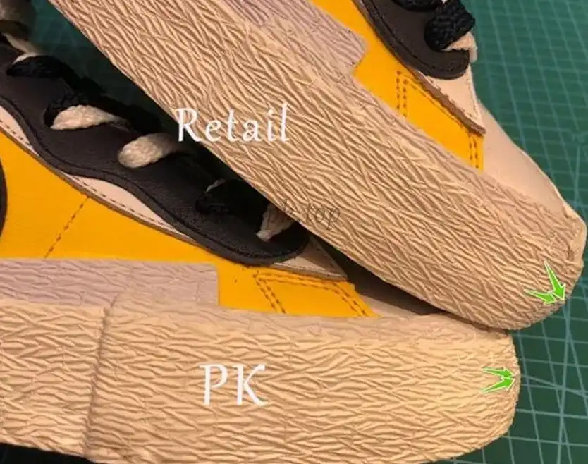 PK God exclusive Nike Sacai Blazer Hi Snow Beach MID yellow with real materails ready to ship