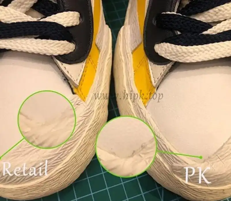 PK God exclusive Nike Sacai Blazer Hi Snow Beach MID yellow with real materails ready to ship