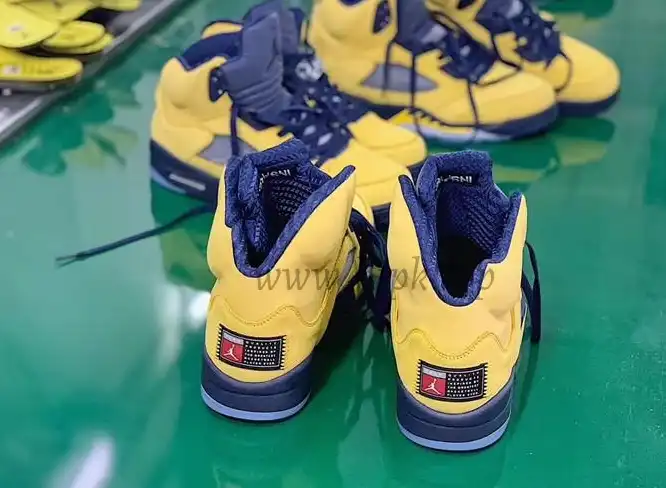 PK GOD Air Jordan 5 V Retro SP Inspire Michigan Amarillo Navy retail materials ready to ship