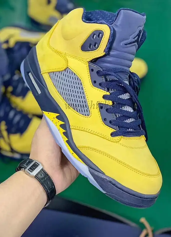 PK GOD Air Jordan 5 V Retro SP Inspire Michigan Amarillo Navy retail materials ready to ship