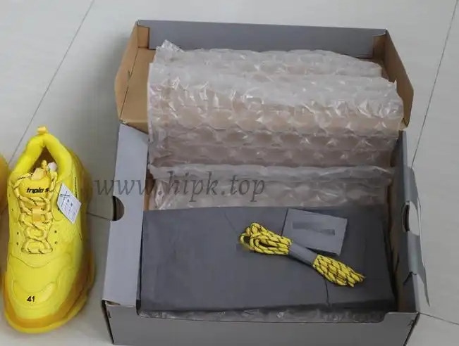 PK GOD PARIS TRIPLE S CLEAR SOLE TRAINER all yellow READY TO SHIP