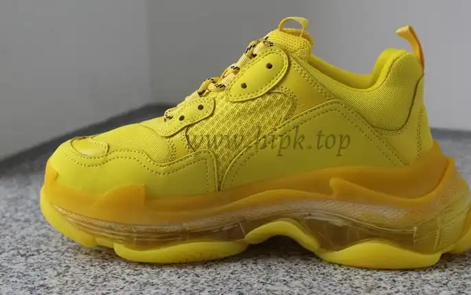 PK GOD PARIS TRIPLE S CLEAR SOLE TRAINER all yellow READY TO SHIP