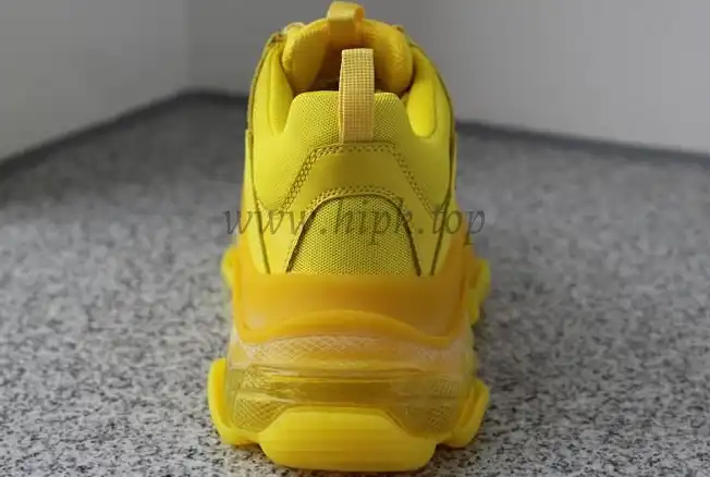 PK GOD PARIS TRIPLE S CLEAR SOLE TRAINER all yellow READY TO SHIP